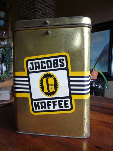 Blechdose jacobs kaffee - blechdose, alt
