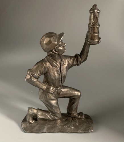 Gusseisen figur bergmann mit - figur,