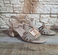 LAURA BIAGIOTTI DAMEN SANDALEN CREME SANDALE MIT GROBEM ABSATZ SOMMER 2025 9049
