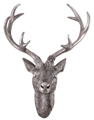 Hirschgeweih silber optik 10 - hirschgeweih,