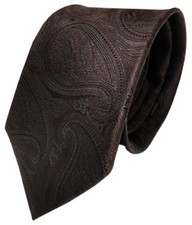 Schöne TigerTie Designer Krawatte braun dunkelbraun paisley Muster