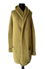 kindlein lang dicker  kaschmir strickjacke mit kapuze handgestrickt  gr.L -XL