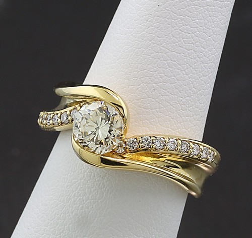 Solitär brillant ring - brillant, 1,21