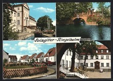 AK Salzgitter-Ringelheim, Straßenpartie am Meierkamp, Schloß mit Schloßhof 