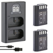 2x Akku + LCD Lader für Panasonic DMW-BLK22  Lumix DC S5 G9 GH5 II GH6  2250mAh