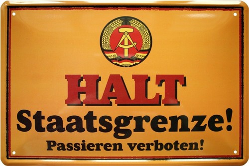 Blechschild 20x30 halt - blechschild,