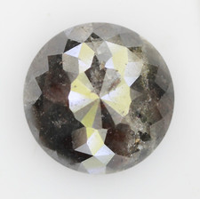 3.84 CT Natürlich Loser Rund Rose Schnitt Diamant Grau Farbe Rustikal Für Ring