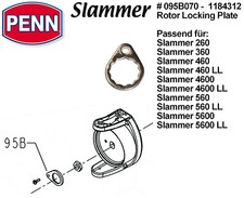 Penn - Ersatzteil # 095B070 Rotor Locking Plate / Slammer 260 - 5600 / LL