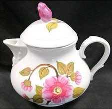 Tirschenreuth Bavaria Teekanne mit Deckel Blumenmalerei