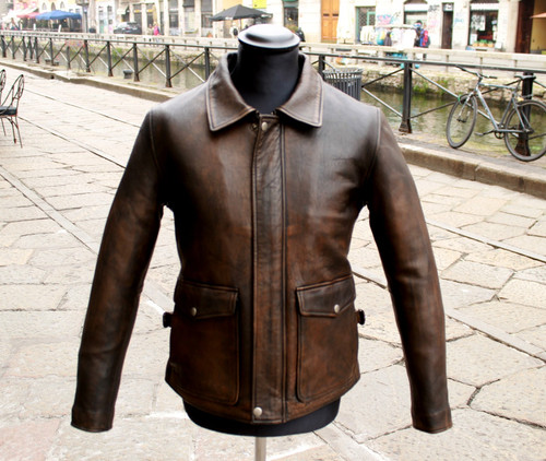 Jacke lederjacke braun - lederjacke,