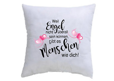 Weil Engel... Kissen mit Füllung 40x40 mit Spruch Neu