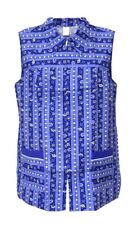 Chasuble Kasack Hosenkasack Überwurf Schürze blau mit Reißverschluss