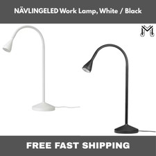 IKEA NAVLINGE flexible Schreibtischlampe LED Nachttisch Arbeitszimmer Leselampe mit Leuchtmittel