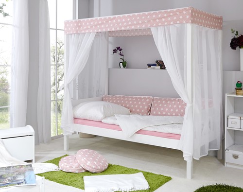 Himmelbett massivholz kiefer - himmelbett,