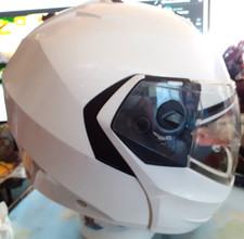 Weißer Motorrad - Helm Caberg Duke II mit klappbaren Sonnenvisier  Gr.L 59/60