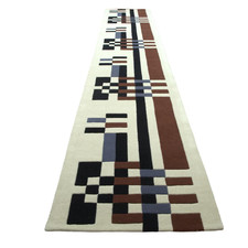 Neuer handgetufteter moderner Bauhaus-inspirierter Läufer für Haus, Schlafzim...