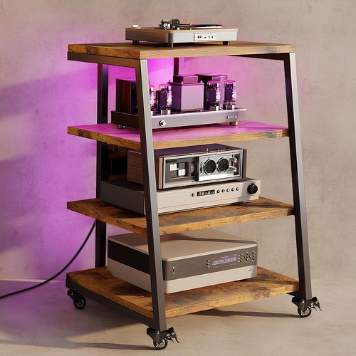 Hifi regal stufig mit - regal, 4-stufig