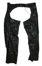 North Western Leder Chaps Gr. M Western Style Biker Vintage Leather Gear 106cm