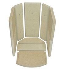 Feuerraumauskleidung für Fireplace Alicante Kaminofen Ersatzteile Brennraum