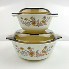 2 x Vintage Pyrex Woodland