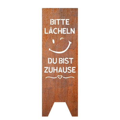 Gartenstele bitte lächeln - -,
