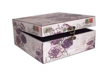 530 Massivholz Box Leinenoptik