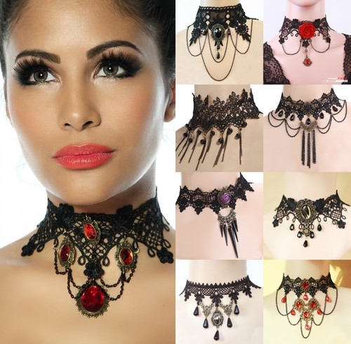 Spitze choker gothic dirndl - spitze,