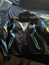 Dainese Edge Motorrad jacke textil Blau Schwarz Herren 48 Top Zustand
