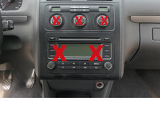 VW Touran Blende MIttelkonsole um Radio Abdeckung 1T0858071L/G schwarz