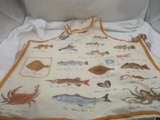 Fisba Stoffels Kochschürze Schürze „Fische & Meeresfrüchte“ mehrfarbig  83x73 cm