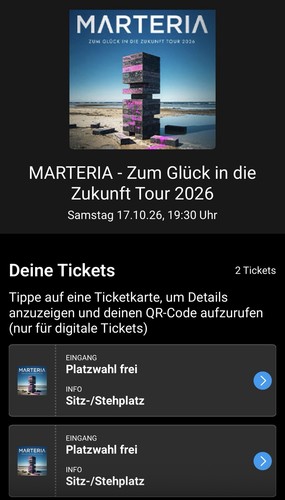 Marteria tickets zum - -,