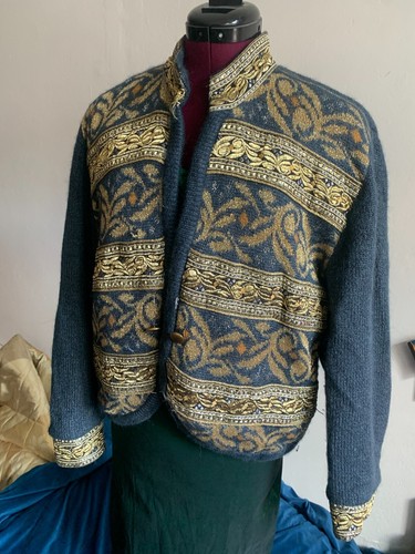 Vintage brokatjacke mit - vintage,