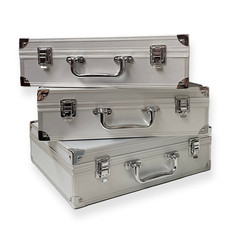 3er-Set Alu Koffer Aluminiumfoffer leer Kiste für Werkzeug Sammler Transport Box