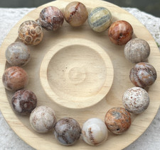 Buntes Korallen Jade Armband Stretcharmband Edelstein Kristall Heilstein14  mm