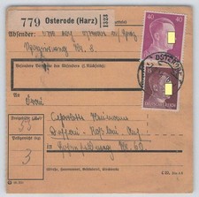 Deutsches Reich Paketkarte