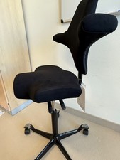 HAG Capisco 8106 Ergonomischer Arbeitsstuhl (neuwertig, schwarz, Microfaser)