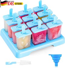 12x Eis am Stiel Form Eisformen Eisförmchen BPA Frei Stieleisform DIY Popsicle