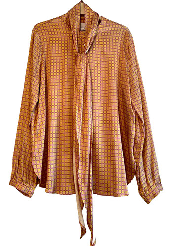 Tonno panna satin bluse - bluse, mit