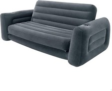 Aufblasbares Ausziehsofa Sleep Away Futon Couch Intex King Size, Anthrazit