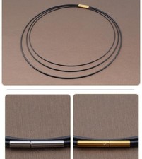 Lederkette 2- 3mm mit Gold