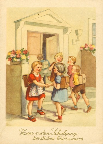 Glückwunsch zum schulanfang - zum,