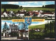 Ansichtskarte Birstein-Bösgesäss, Lahnemühle, Telefonzelle, Ortsansicht 