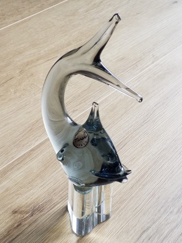 Murano fisch figur grau auf - -,