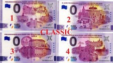 0 Euro SET Classic XESB 4 Schein 1e Nummer Freundeskreis Schlösser Mark Souvenir