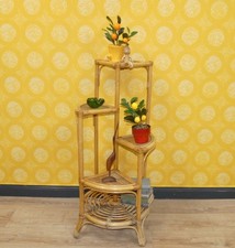 70er Jahre Bambus Blumensäule Ablage Bambusholz Rattan Deko retro Pflanzentreppe