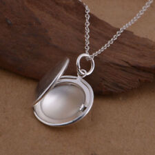 925 Silber PL Unisex Anhänger Medaillon Kette für 2 Bilder Medallion aufklappbar