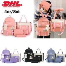 4er Set Schulrucksack Schulranzen Schultasche Schule Rucksack Kinder Ranzen Neu