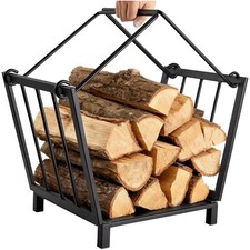 Amagabeli Holzkorb Kaminholz 35 x 32 x 32cm Kaminholzkorb Brennholzkorb Metal...