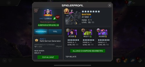 Mcoc account legende beherzt - legende,