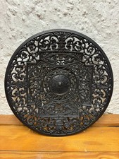 TOP Vintage alter BUDERUS Gusseisen Wandteller Wandbild (Neptun) ca. 27cm